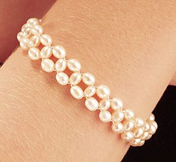 "Jennifer" woven pearl bracelet