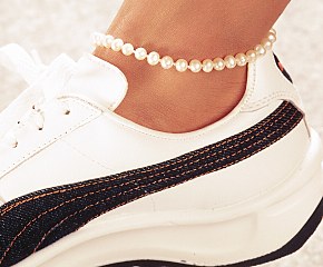 "Pamela" classic pearl ankle bracelet
