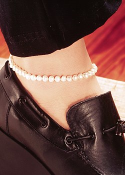 "Winona" nugget pearl ankle bracelet