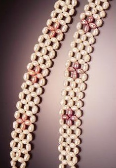 "Janet" woven pearl bracelet
